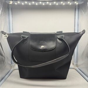 Black Leather Tote Bag